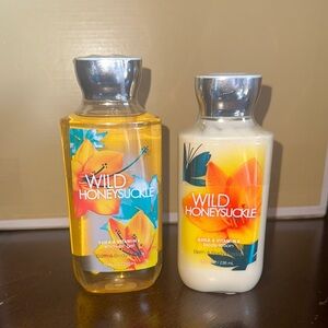 Wild Honey Honeysuckle Shower Gel and Lotion Set - Yellow and Cream